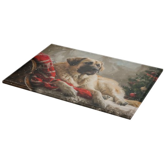 Anatolian Shepherd Dog Christmas festival Schneidebrett (Ecke)