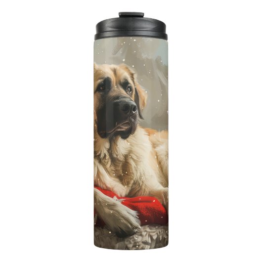 Anatolian Shepherd Dog Christmas festival Thermosbecher (Vorderseite)
