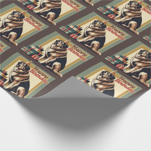 Anatolian Shepherd Dog farbenfroh Geschenkpapier (Ecke)