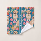 Anatolian Shepherd Dog Floral farbiges Muster Badhandtuch Set (Waschlappen)