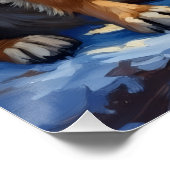 Anatolian Shepherd Dog Guarding Nativity Scene Poster (Ecke)