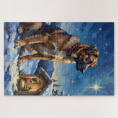 Anatolian Shepherd Dog Guarding Nativity Scene Puzzle (Horizontal)