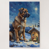 Anatolian Shepherd Dog Guarding Nativity Scene Puzzle (Vertikal)