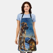 Anatolian Shepherd Dog Guarding Nativity Scene Schürze (Getragen)