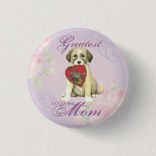 Anatolian Shepherd Dog Heart Mama Button