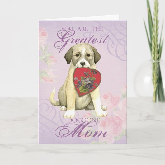 Anatolian Shepherd Dog Heart Mama Feiertagskarte (Vorderseite)