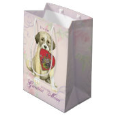 Anatolian Shepherd Dog Heart Mama Mittlere Geschenktüte (Rückseite Schrägansicht)