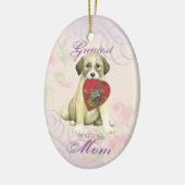 Anatolian Shepherd Dog Heart Mom Ceramic Ornament (Links)