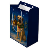 Anatolian Shepherd Dog Holiday  Mittlere Geschenktüte (Rückseite Schrägansicht)