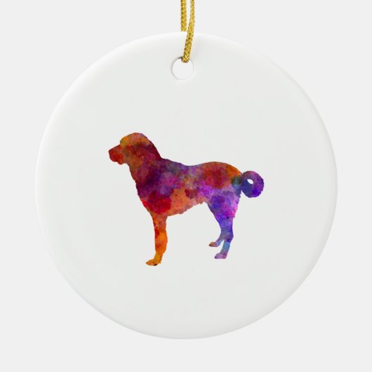 Anatolian Shepherd Dog im Watercolor Keramikornament (Vorne)