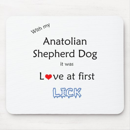 Anatolian Shepherd Dog Lick Design Mousepad (Vorne)
