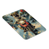 Anatolian Shepherd Dog Riding Motorrad Weihnachten Magnet (Rechte Seite)