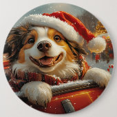 Anatolian Shepherd Dog Roller Untersetzer Weihnach Button (Vorderseite)