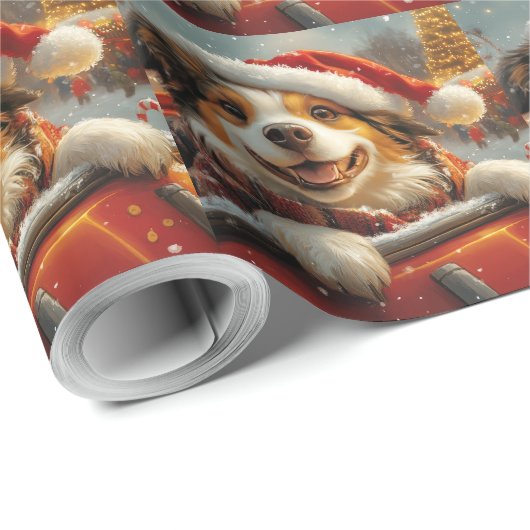 Anatolian Shepherd Dog Roller Untersetzer Weihnach Geschenkpapier (Rolleneckpunkt)