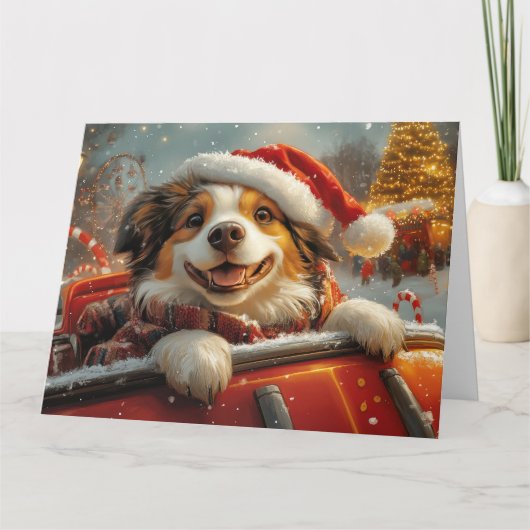 Anatolian Shepherd Dog Roller Untersetzer Weihnach Karte (Vorderseite)