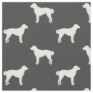 Anatolian Shepherd Dog Silhouetten Gemustert Stoff
