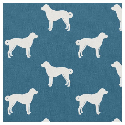 Anatolian Shepherd Dog Silhouetten Gemustert Stoff (Nahaufnahme)