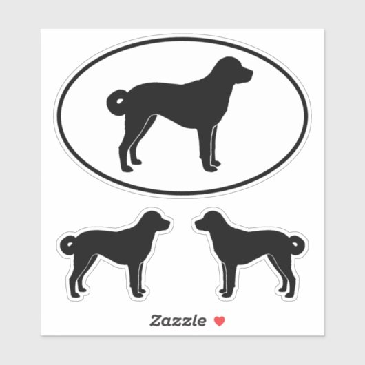 Anatolian Shepherd Dog Silhouetten Vinyl Stickers Aufkleber (Blatt)