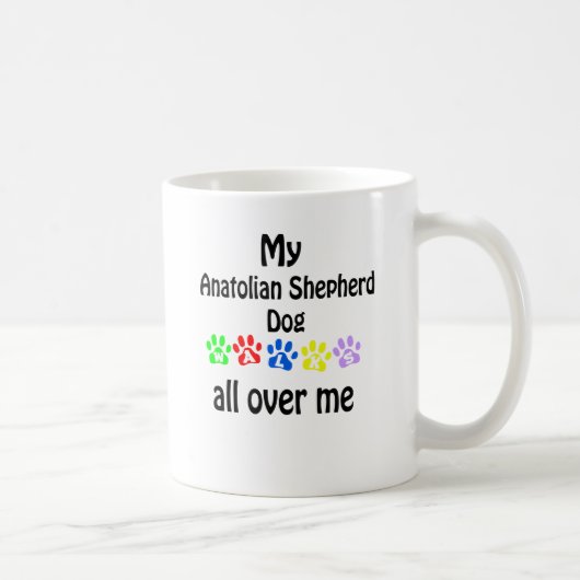 Anatolian Shepherd Dog Walks Design Kaffeetasse (Rechts)