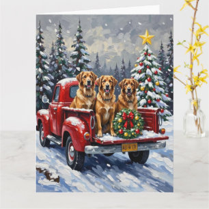 Anatolian Shepherd Dog Weihnachten Rotes Lastwagen Karte