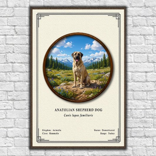 Anatolian Shepherd Dog Zoology Series Poster