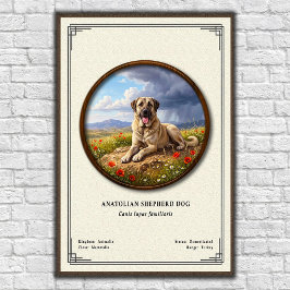 Anatolian Shepherd Dog Zoology Series Poster