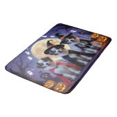 Anatolian Shepherd Dogs Pumpkin Halloween Funny Badematte (Schrägansicht)