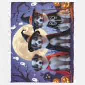 Anatolian Shepherd Dogs Pumpkin Halloween Funny Fleecedecke (Vorderseite)
