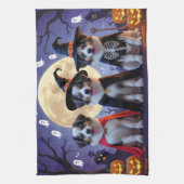 Anatolian Shepherd Dogs Pumpkin Halloween Funny Geschirrtuch (Vertikal)