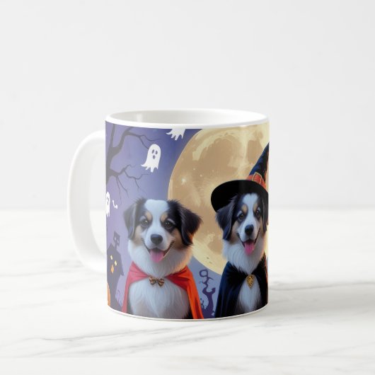 Anatolian Shepherd Dogs Pumpkin Halloween Funny Kaffeetasse (Vorderseite Links)