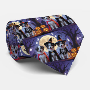 Anatolian Shepherd Dogs Pumpkin Halloween Funny Krawatte