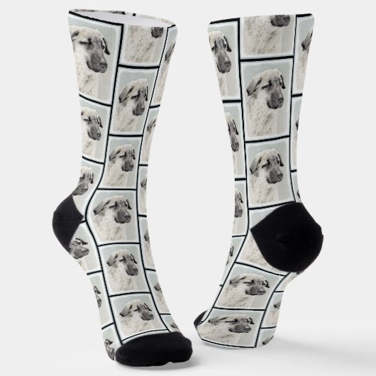 Anatolian Shepherd Fawn Malerei Original Dog Art Socken (Gewinkelt)