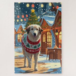 Anatolian Shepherd Hund Weihnachten Schnee Urlaub Puzzle