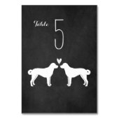 Anatolian Shepherd Hunde Hochzeit Empfang Tischnummer (Rückseite)