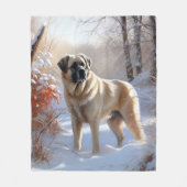 Anatolian Shepherd Let It Snow Christmas Fleecedecke (Vorderseite)