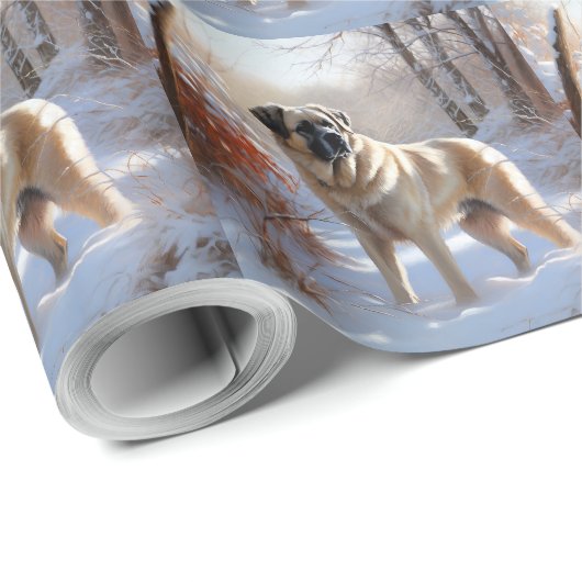 Anatolian Shepherd Let It Snow Christmas Geschenkpapier (Rolleneckpunkt)