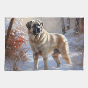 Anatolian Shepherd Let It Snow Christmas Geschirrtuch