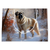 Anatolian Shepherd Let It Snow Christmas Große Geschenktüte (Vorderseite)