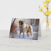 Anatolian Shepherd Let It Snow Christmas Karte (Gelbe Blume)