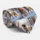 Anatolian Shepherd Let It Snow Christmas Krawatte (Gerollt)