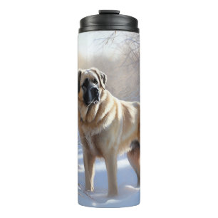 Anatolian Shepherd Let It Snow Christmas Thermosbecher