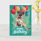 Anatolian Shepherd mit Balloons Geburtstag Karte (Gelbe Blume)