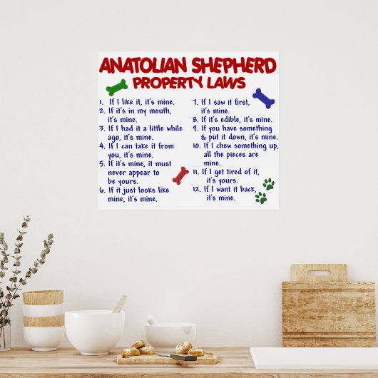 ANATOLIAN SHEPHERD PL2 POSTER (Küche)