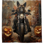 Anatolian Shepherd Riding Motorrad Halloween Duschvorhang (Vorderseite)