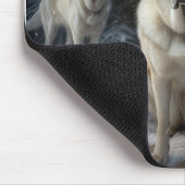 Anatolian Shepherd Snowy Sleigh Weihnachtsdekor Mousepad (Ecke)
