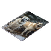 Anatolian Shepherd Snowy Sleigh Weihnachtsdekor Notizblock (Linke Seite)