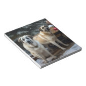 Anatolian Shepherd Snowy Sleigh Weihnachtsdekor Notizblock (angewinkelt)