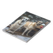 Anatolian Shepherd Snowy Sleigh Weihnachtsdekor Notizblock (Rotiert)