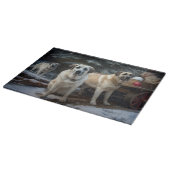 Anatolian Shepherd Snowy Sleigh Weihnachtsdekor Schneidebrett (Ecke)