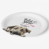 Anatolian Shepherd Wedding Reception Pappteller (Schrägansicht)